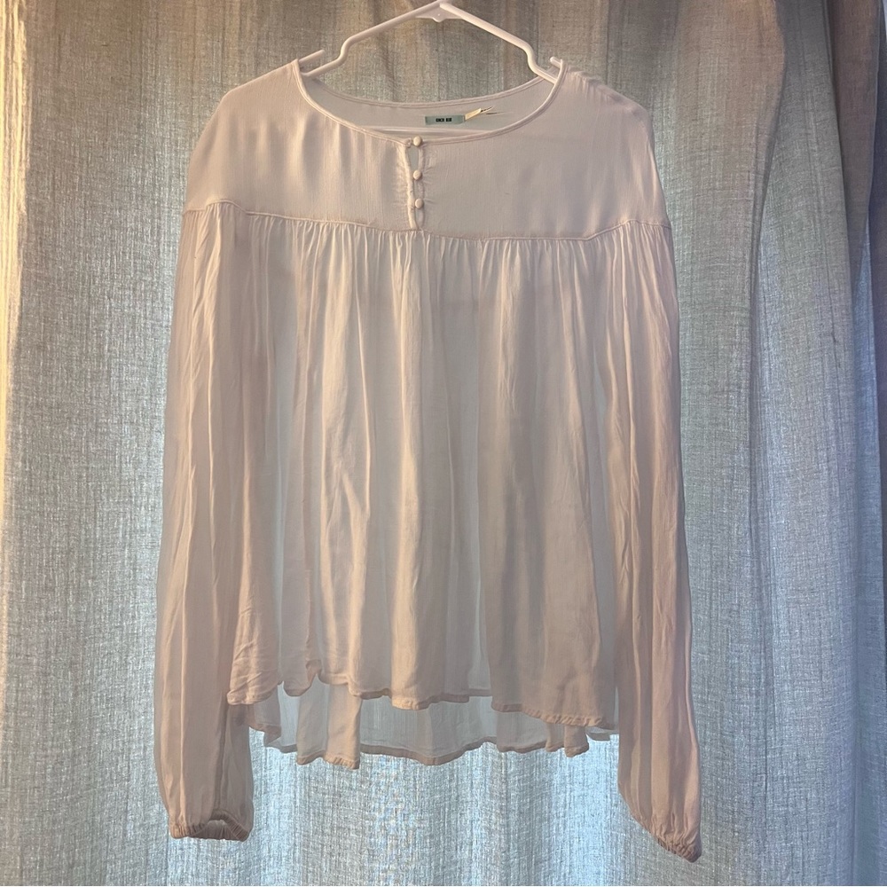 Urban Outfiters White Long Sleeve Blouse